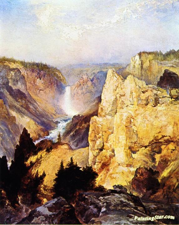 573x720 Grand Canyon Of The Yellowstone Artwork By Thomas Moran Oil - Grand Canyon Of The Yellowstone Painting