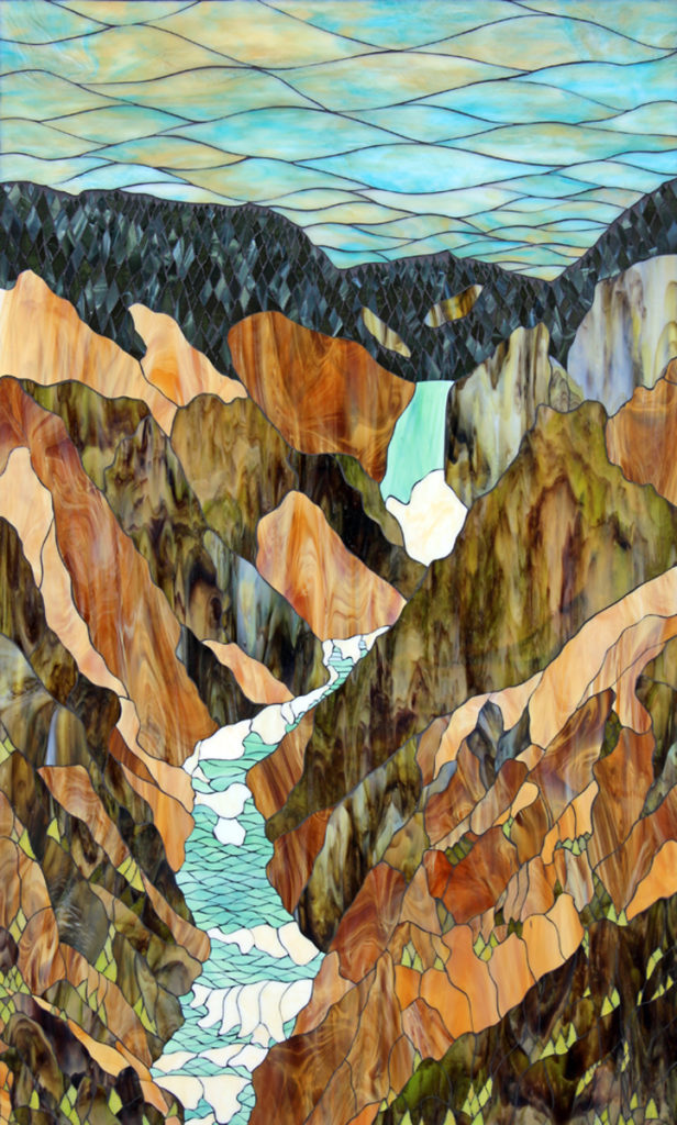 616x1024 Grand Canyon Of The Yellowstone River Kasia Polkowska - Grand Canyon Of The Yellowstone Painting