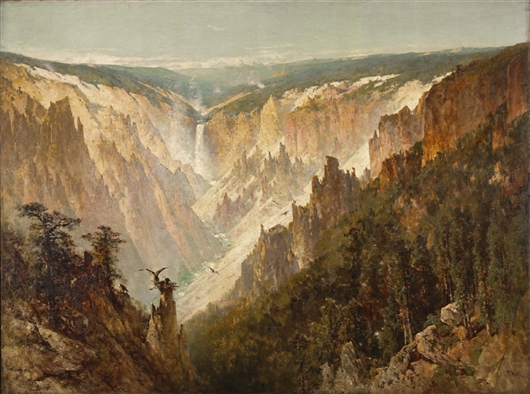530x394 The Grand Canyon Of The Yellowstone Painting Thomas Hill Oil - Grand Canyon Of The Yellowstone Painting