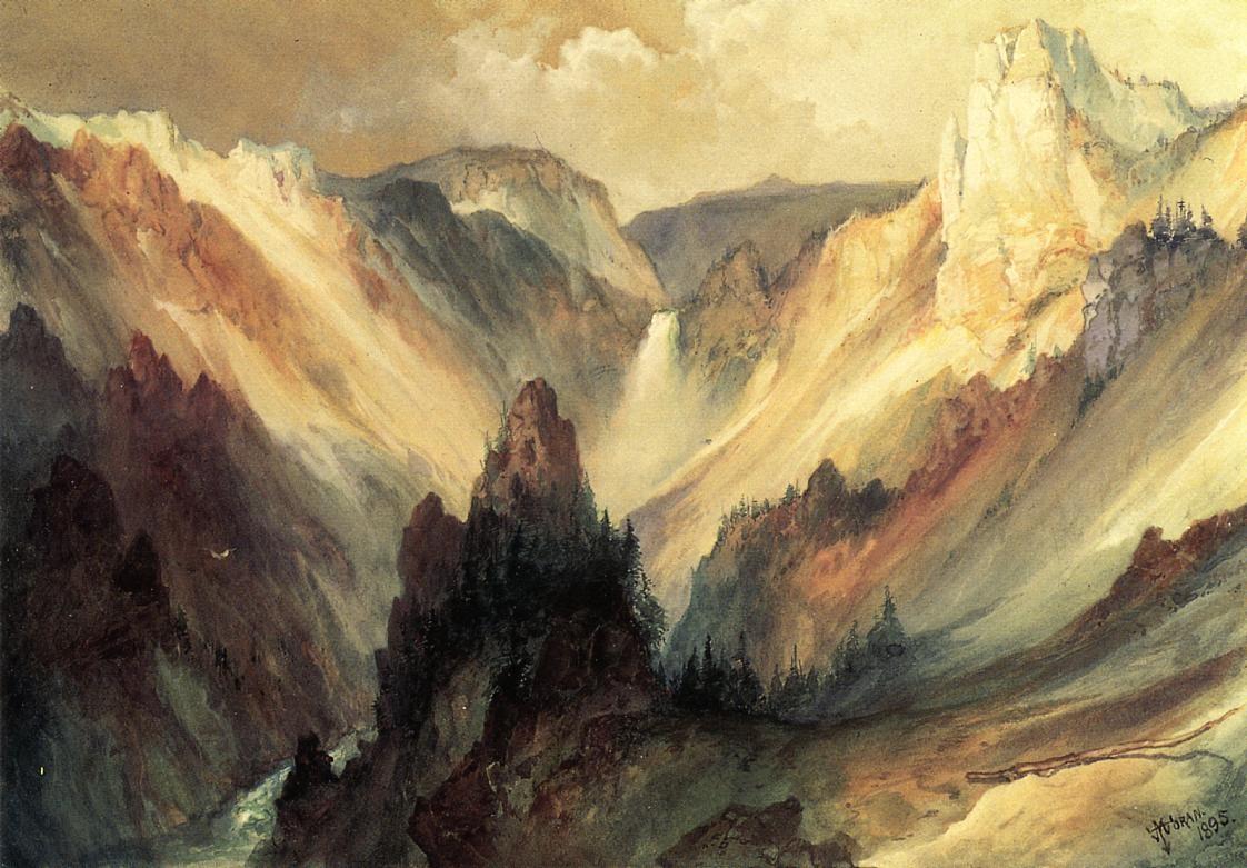 1122x781 The Grand Canyon Of The Yellowstone - Grand Canyon Of The Yellowstone Painting