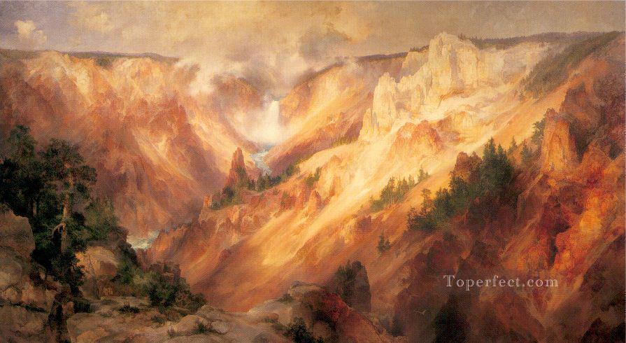 895x490 The Grand Canyon Of The Yellowstone Landscape Thomas Moran - Grand Canyon Of The Yellowstone Painting