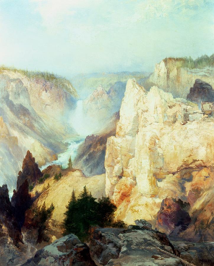 724x900 Grand Canyon Of The Yellowstone Park Painting By Thomas Moran - Grand Canyon Of The Yellowstone Painting