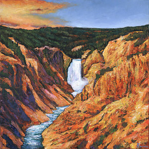 300x300 Grand Canyon Of Yellowstone Paintings Fine Art America - Grand Canyon Of The Yellowstone Painting