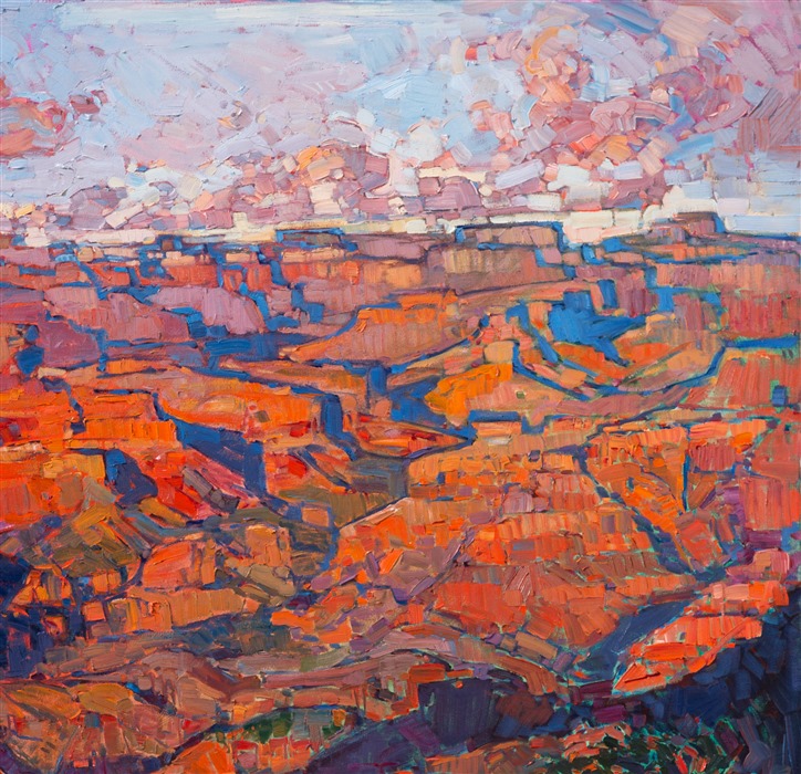 724x700 Grand Canyon In Orange - Grand Canyon Oil Painting