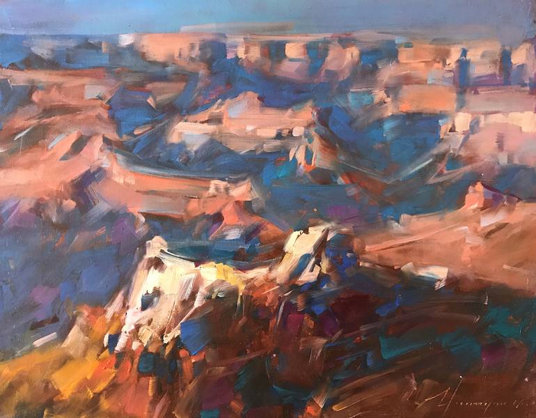 770x600 Saatchi Art Grand Canyon, Oil Painting On Canvas, Signed Painting - Grand Canyon Oil Painting