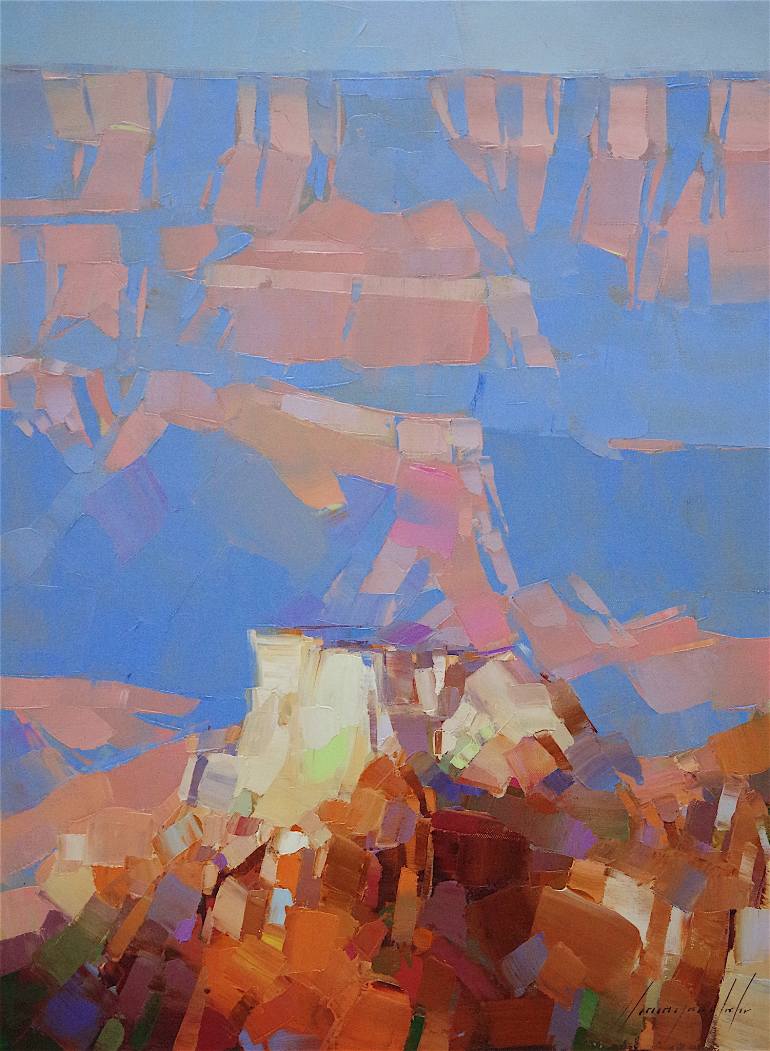 770x1051 Saatchi Art Grand Canyon Arizona, Landscape Oil Painting, Palette - Grand Canyon Painting