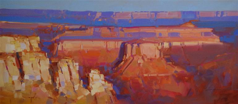 770x338 Saatchi Art Grand Canyon Sunset, Large Size Landscape Oil - Grand Canyon Painting