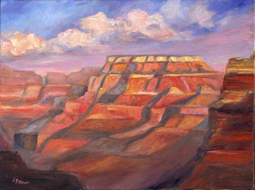 500x373 Wotan's Throne Ii - Grand Canyon Painting