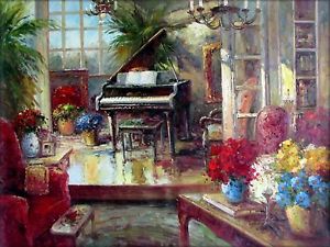 300x225 Ex Large! Grand Piano - Grand Piano Painting