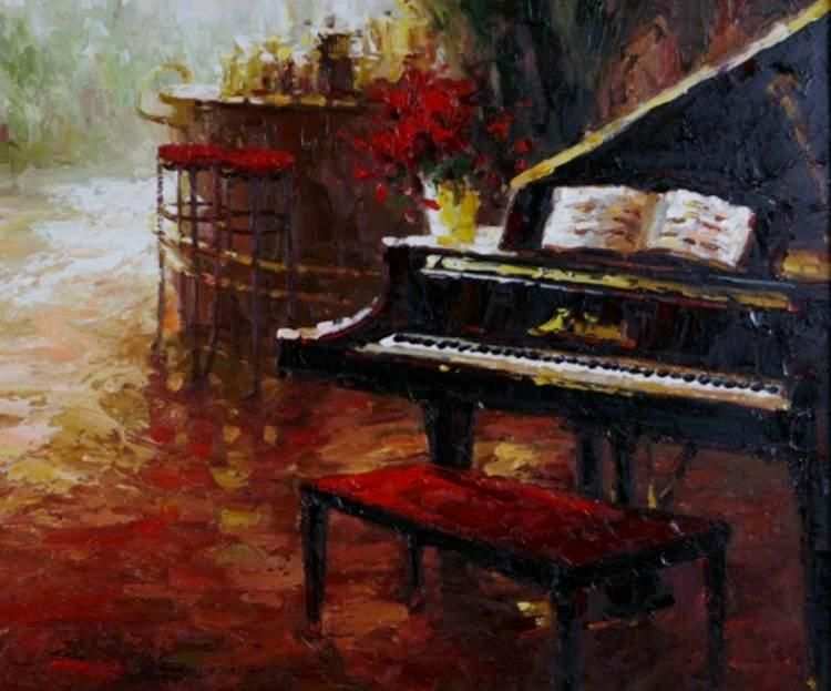 750x623 Piano Painting New Grand Piano Paintings Painting Ideas - Grand Piano Painting