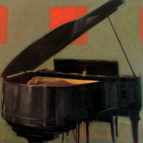 499x500 Sandra Flood Still Life With Grand Piano Art Amp Critique - Grand Piano Painting