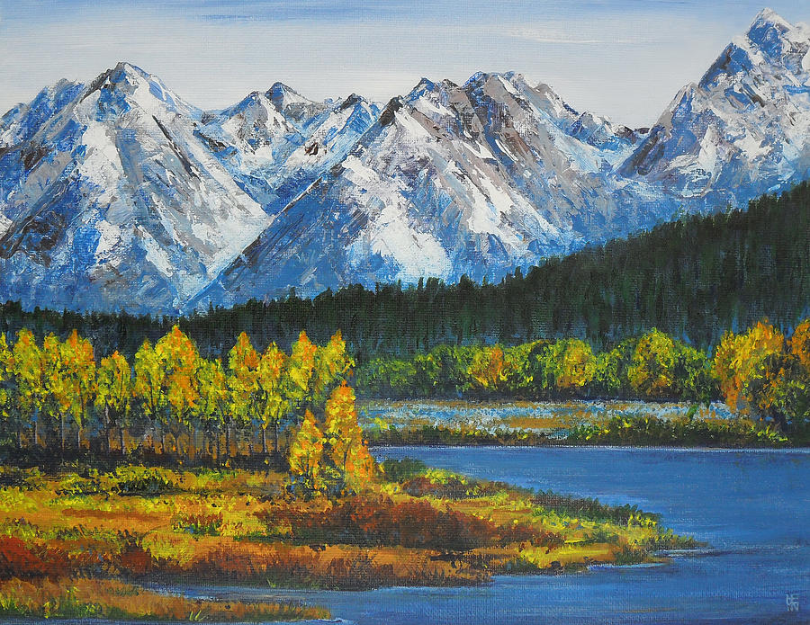 Grand Teton Painting at PaintingValley.com | Explore collection of ...