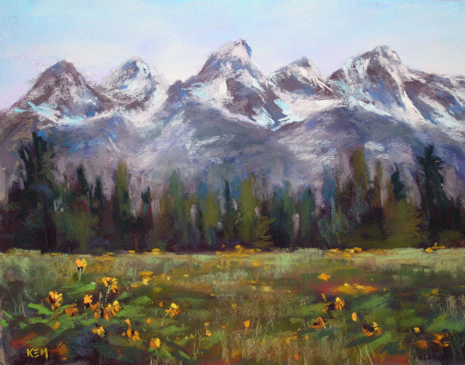 1600x1257 Painting My World Painting Mountains Grand Teton National Park - Grand Teton Painting