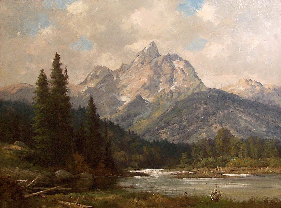 975x723 Robert Wood Grand Teton Painting Best Grand Teton Paintings For Sale - Grand Teton Painting