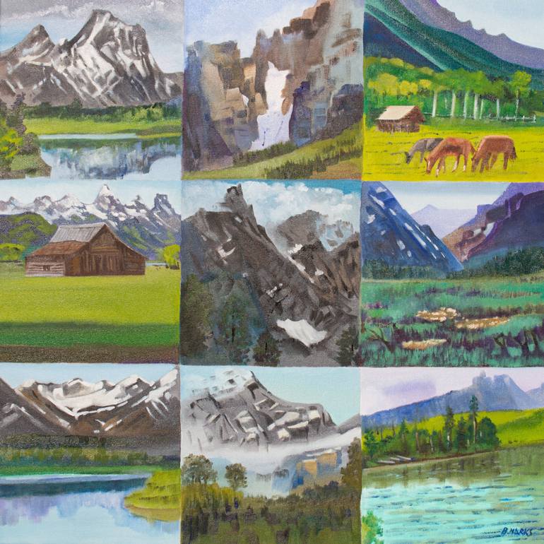 770x770 Saatchi Art Explorations Grand Teton National Park Painting By - Grand Teton Painting