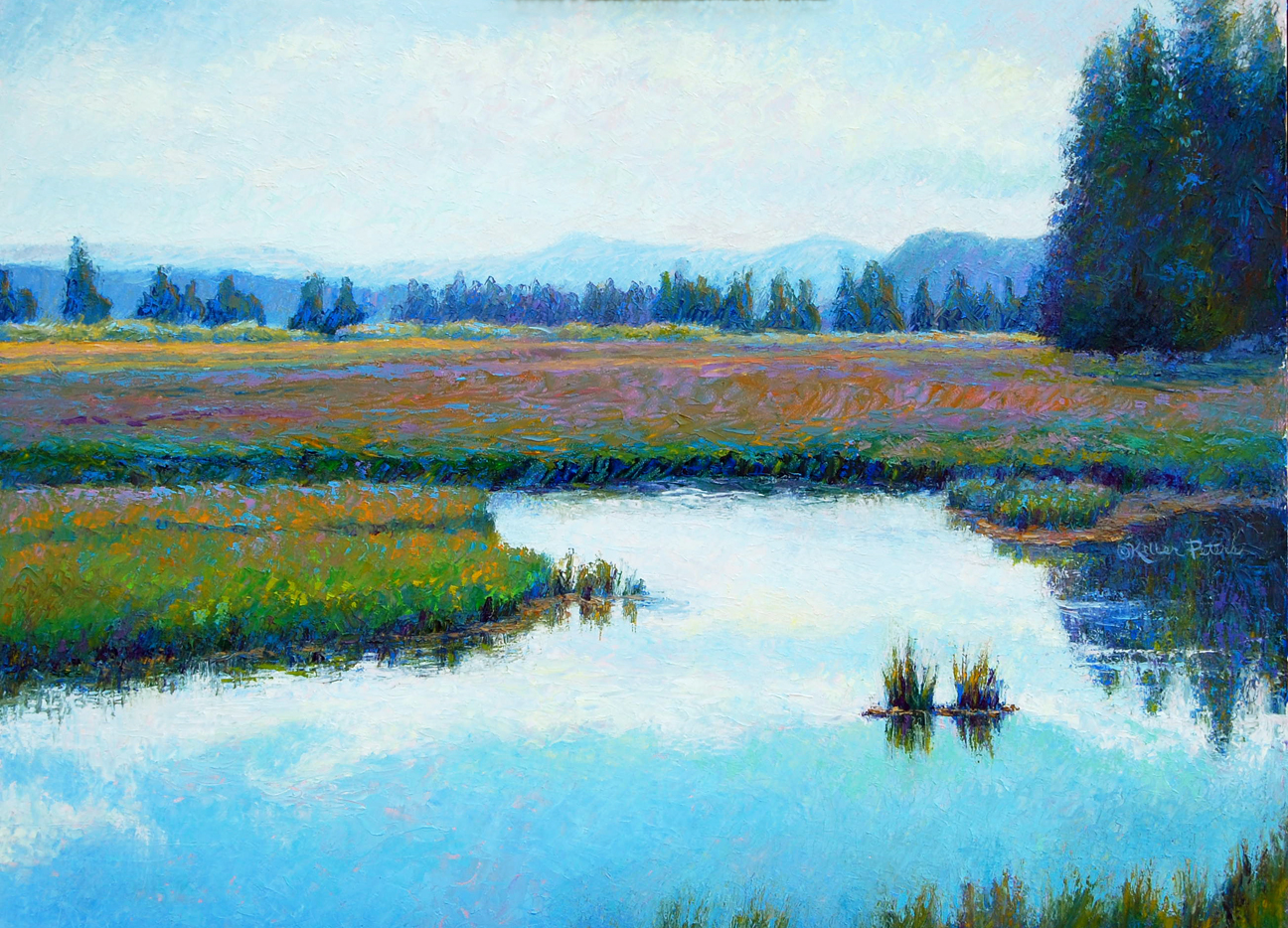 1296x934 Swan Lake - Grand Teton Painting