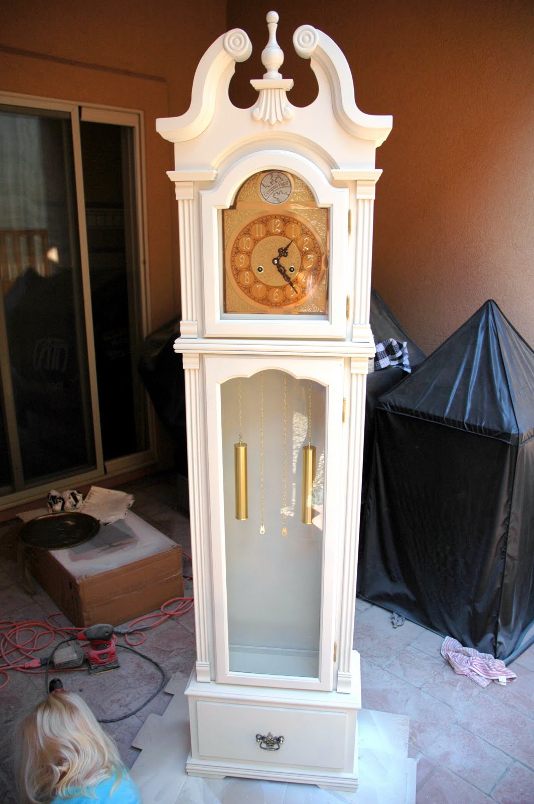 1064x1600 The Turquoise Piano Grandfather Clock Makeover - Grandfather Clock Painting