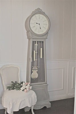 267x400 White Grandfather Clock - Grandfather Clock Painting