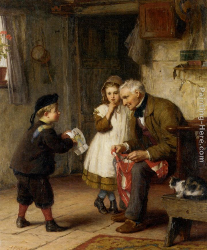720x870 James Clarke Waite Surprise For Grandfather Painting Anysize 50 - Grandfather Painting