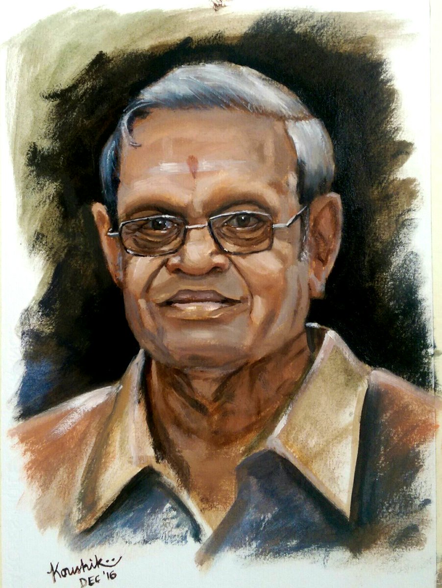 902x1200 Koushik On Twitter An Allaprima Oil Painting Of My Wife's Late - Grandfather Painting