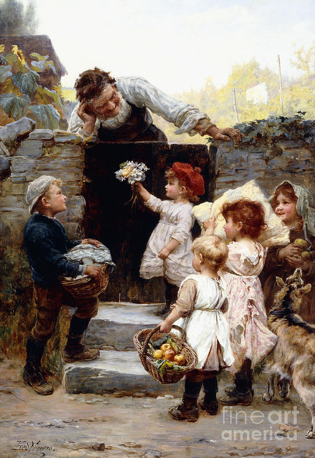 620x900 Grandfather's Birthday Painting By Frederick Morgan - Grandfather Painting