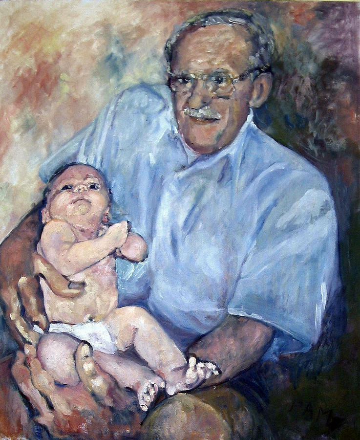 737x900 Grandfather Painting By Pamela A Fox - Grandfather Painting