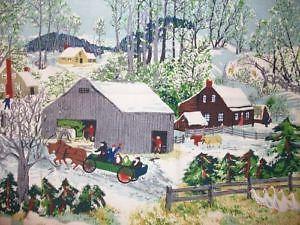 300x225 Grandma Moses Art From Dealers Amp Resellers Ebay - Grandma Moses Painting