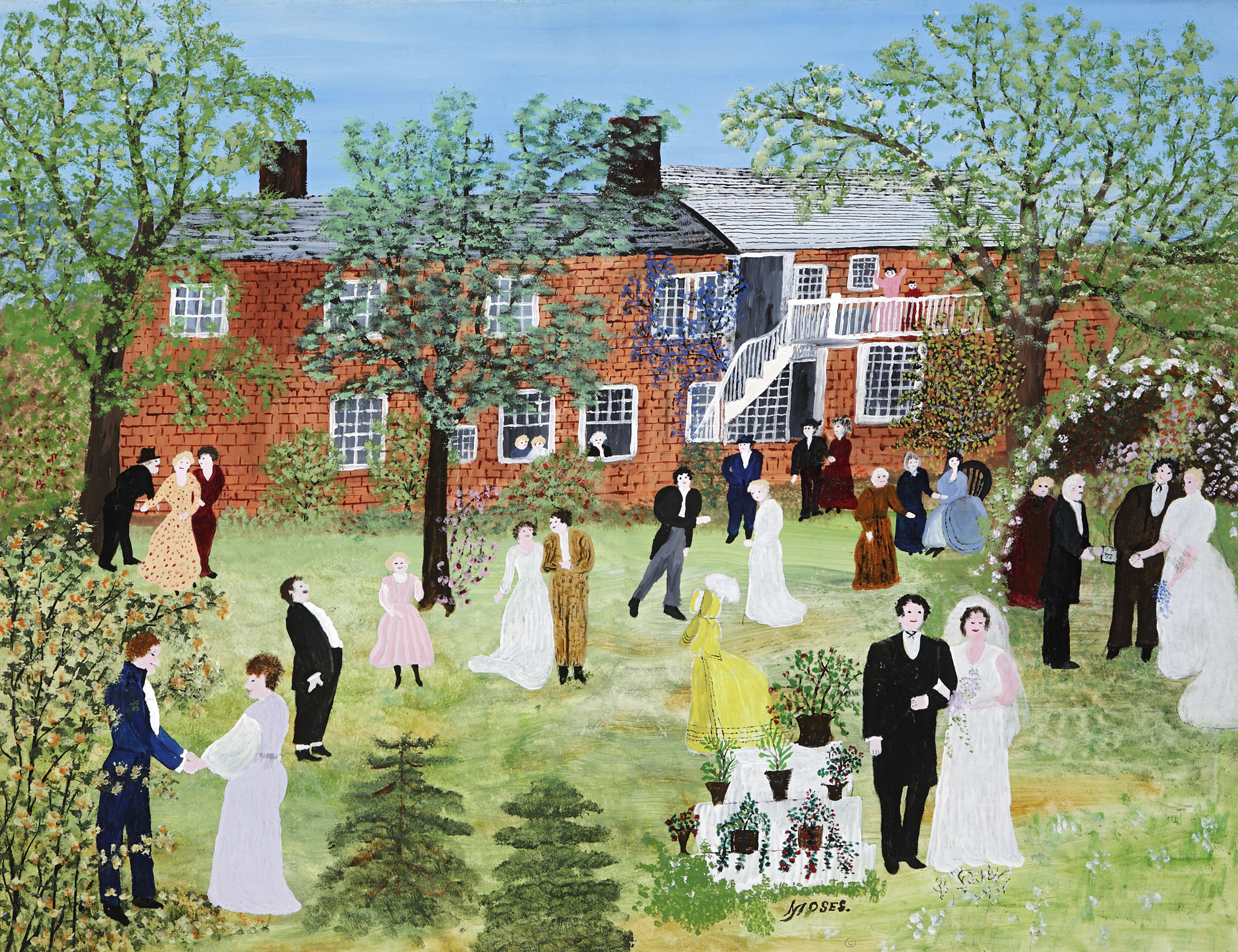4095x3150 Grandma Moses In Modern Company - Grandma Moses Painting