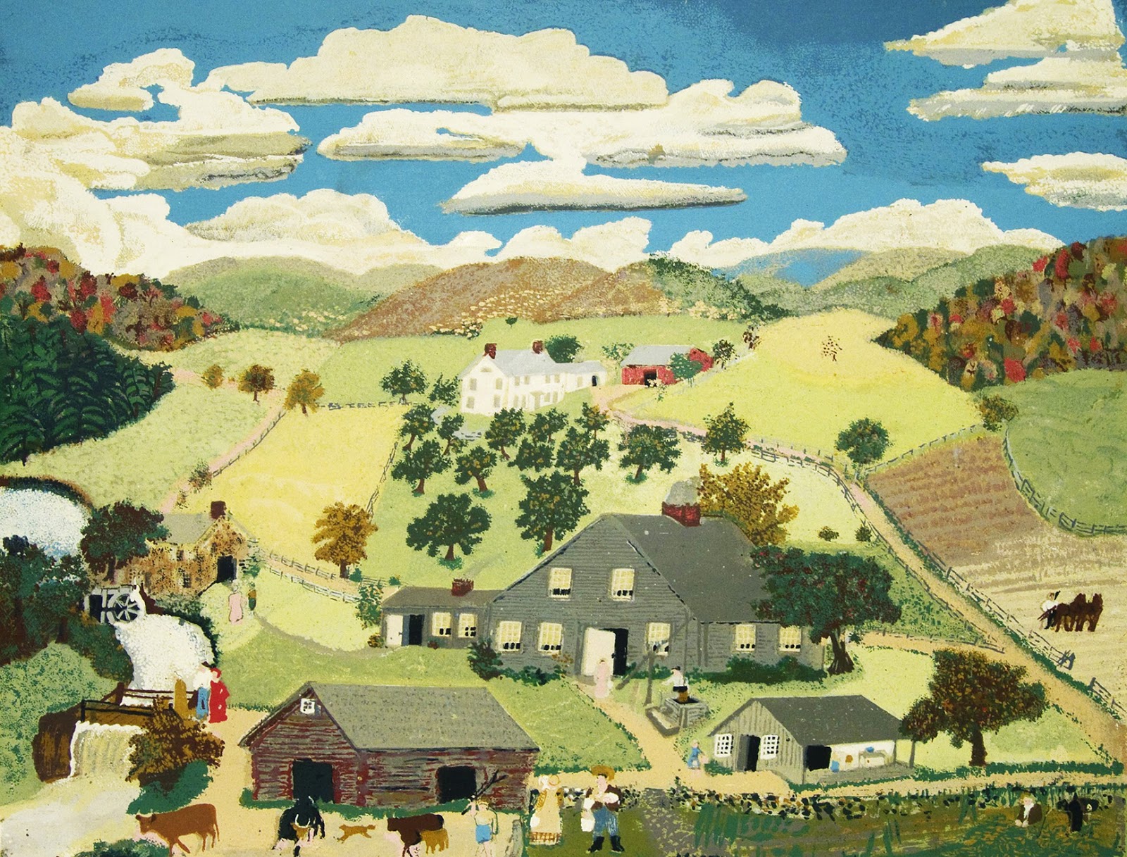 1600x1217 Intelliblog Art Sunday - Grandma Moses Painting