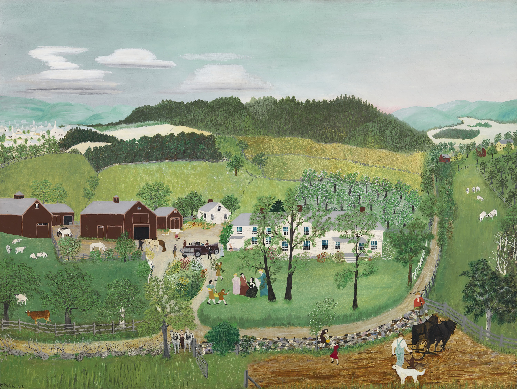 2000x1506 Kallir Family Will Give 10 Grandma Moses Paintings To Smithsonian - Grandma Moses Painting