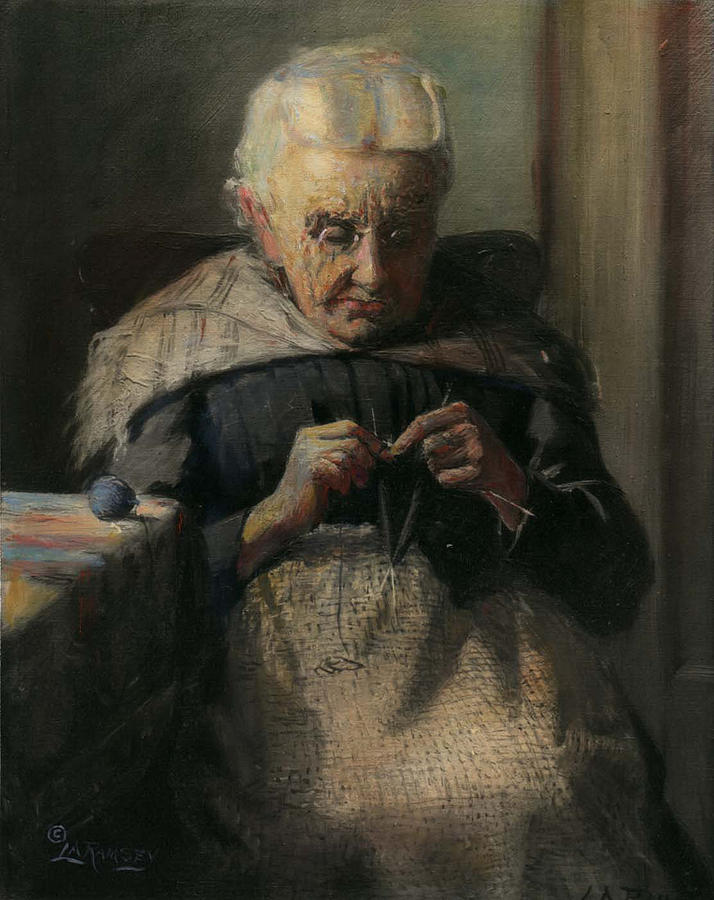 714x900 Grandma Painting By Lewis A Ramsey - Grandma Painting
