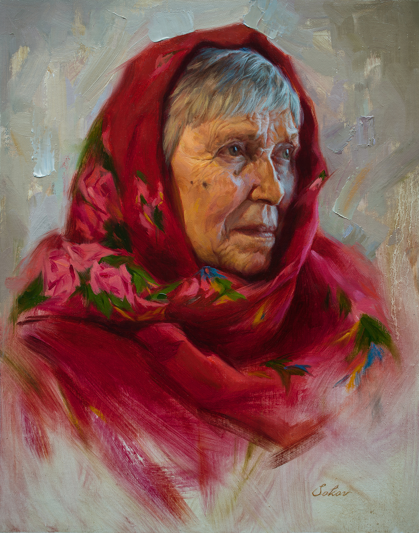 1414x1800 Painted An Oil Portrait Of My Grandma - Grandma Painting