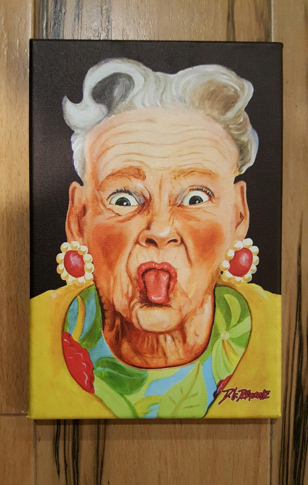 1060x1669 Rowdy Grandma Painting Dat City Stuff - Grandma Painting