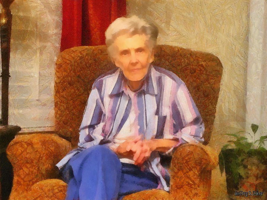 900x675 Grandmother Painting By Jeffrey Kolker - Grandmother Painting