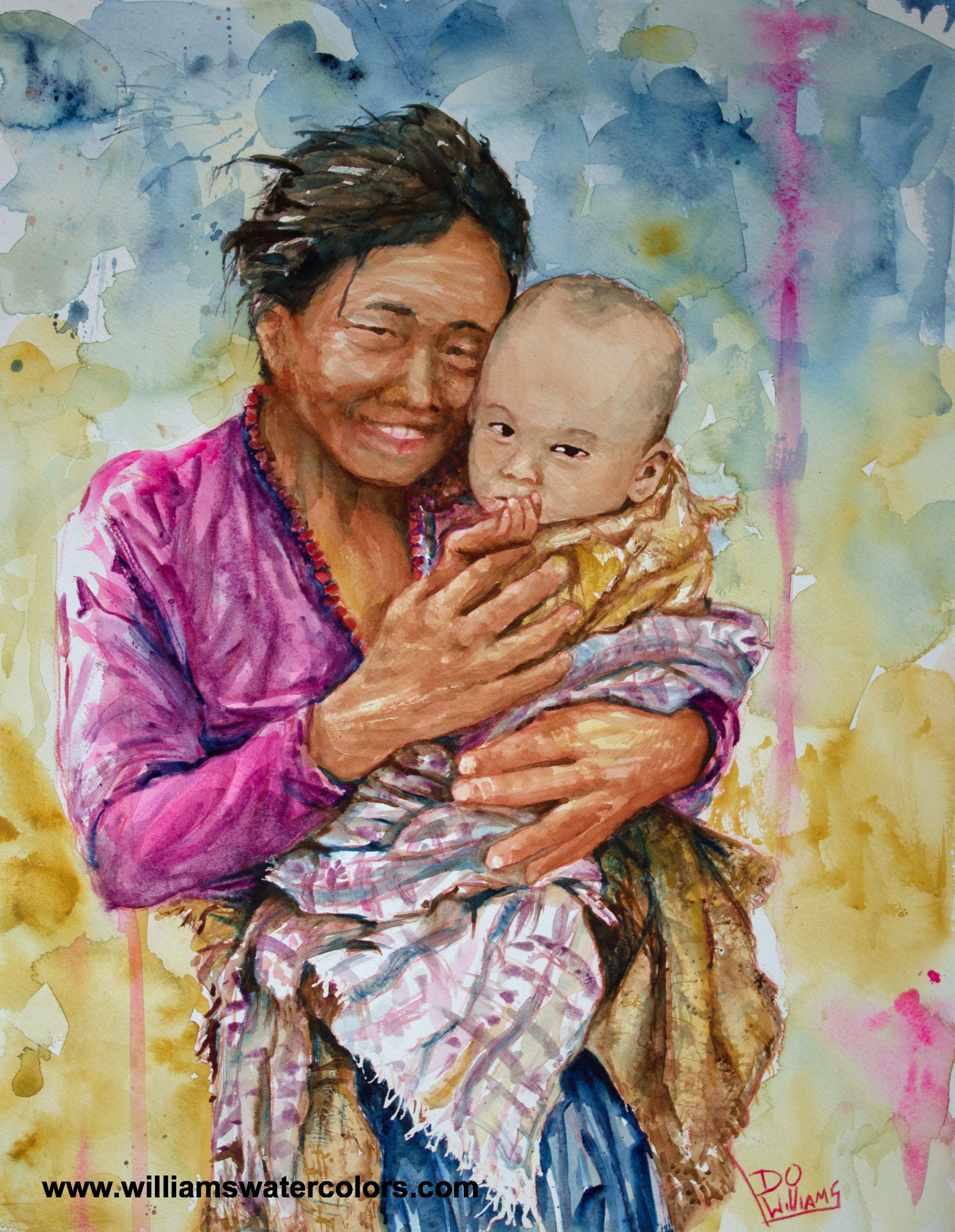 2925x3774 In Tibet The Grandmother - Grandmother Painting