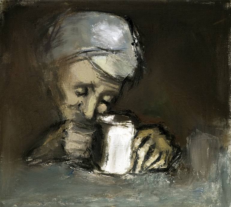 770x690 Saatchi Art My Grandmother Painting By Michael Babenkov - Grandmother Painting