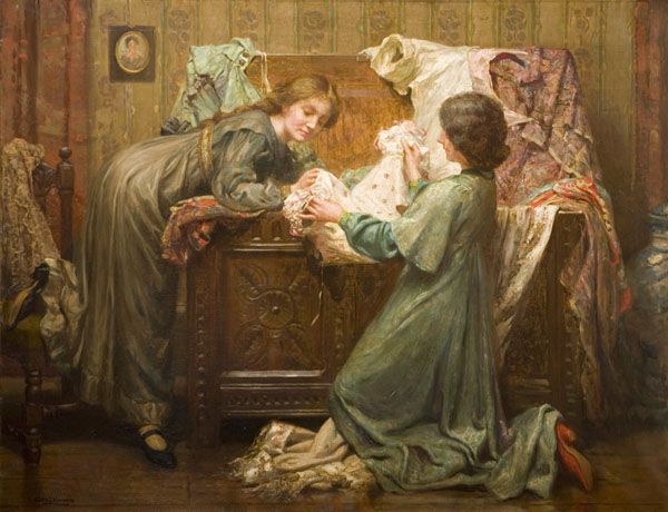 600x460 George Phoenix. The Grandmother's Wardrobe - Grandmother Painting