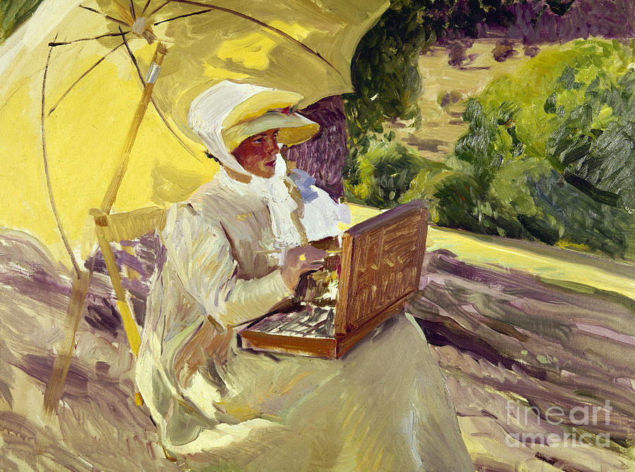 900x669 Sorolla Painter, 1907 Photograph By Granger - Granger Painting