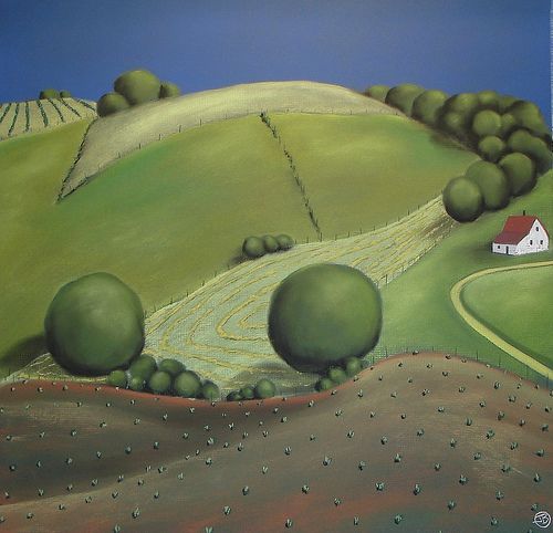 500x482 Grant Wood - Grant Wood Farmer Painting