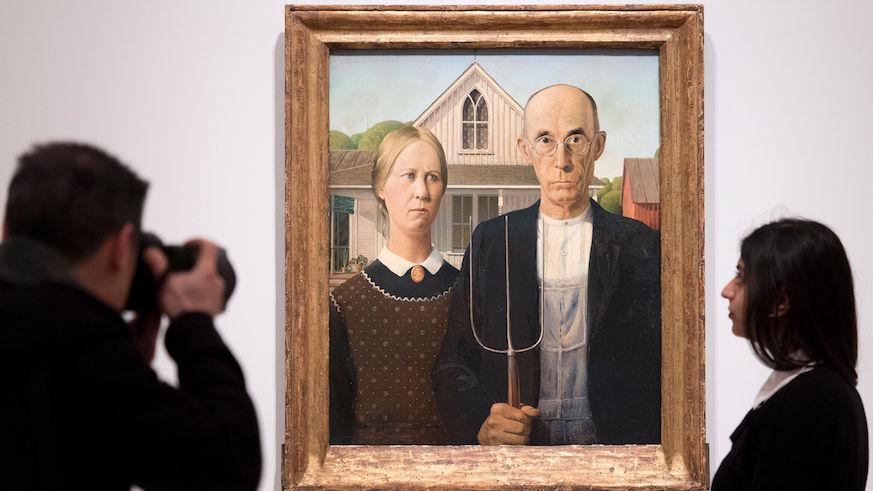 873x491 The Iconic Farmers Of American Gothic Hide A Deep Sadness - Grant Wood Farmer Painting