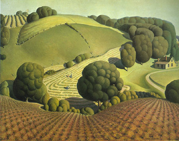 612x482 Wood - Grant Wood Farmer Painting