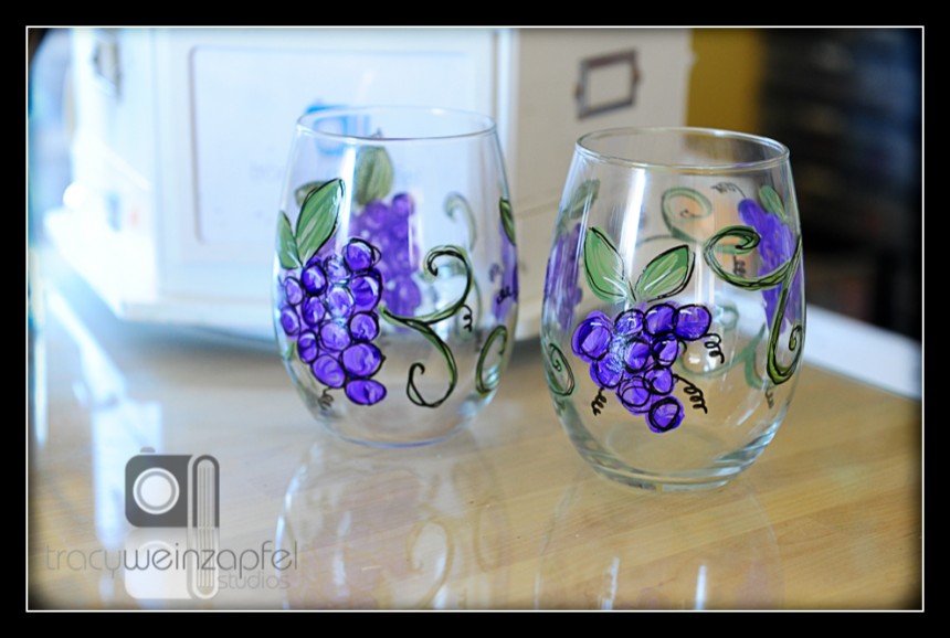 860x578 New From The Studio Hand Painted Wine Glasses - Grape Painting Wine Glasses