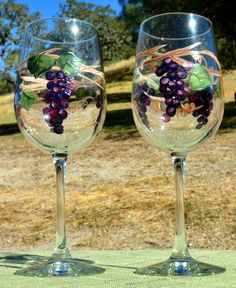 236x288 Grape Wine Glasses - Grape Painting Wine Glasses