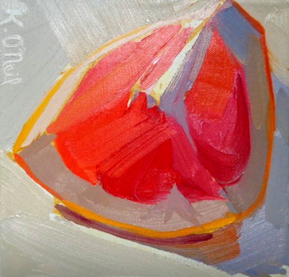 1000x959 Red Grapefruit Series - Grapefruit Painting