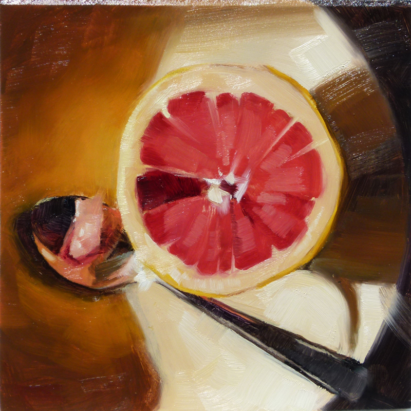 800x800 Small Oil Painting Of Grapefruit Deb Anderson, Painting - Grapefruit Painting