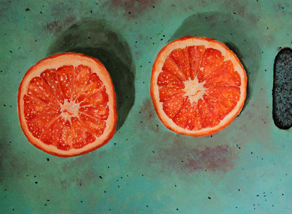 1024x752 Grapefruit Painting By Saracoolpants - Grapefruit Painting