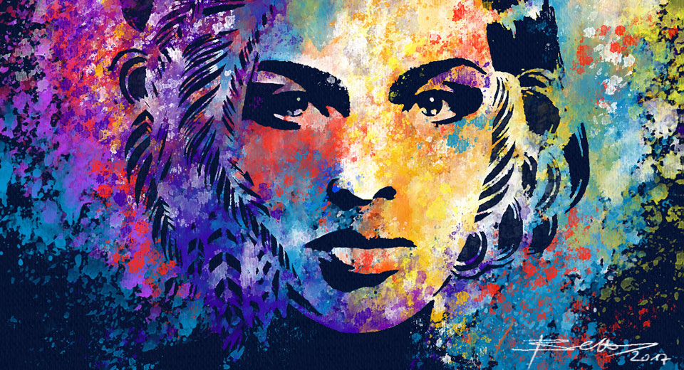 960x520 Rebelle 3 - Graphic Art Painting