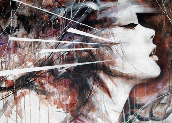 600x431 Abstract Portrait Paintings By Danny O'Connor Art And Design - Graphic Art Painting