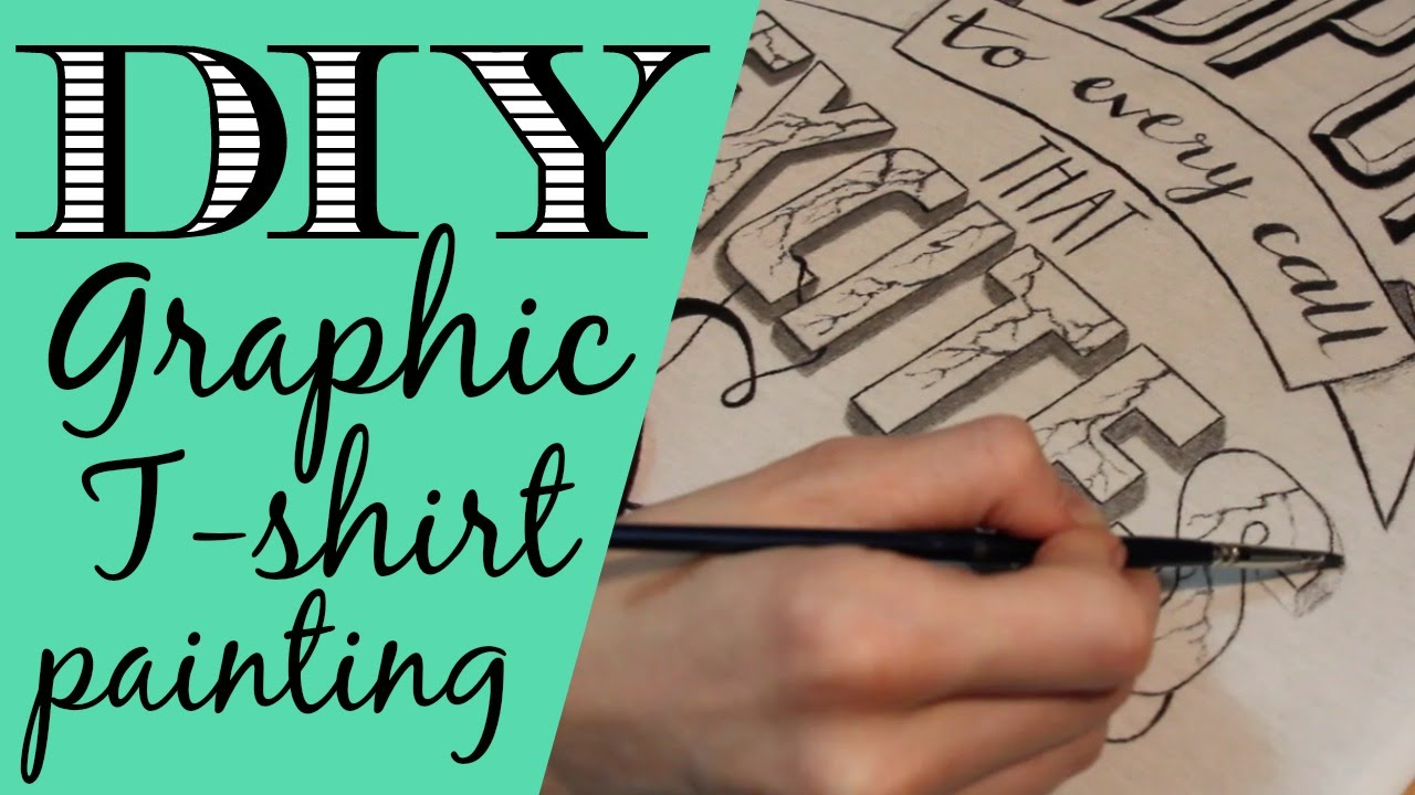1280x720 Diy Graphic T Shirt Painting Tutorial ~ 3 Shirts - Graphic Painting