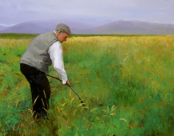 600x468 Martin Driscoll Irish Paintings - Grass Field Painting